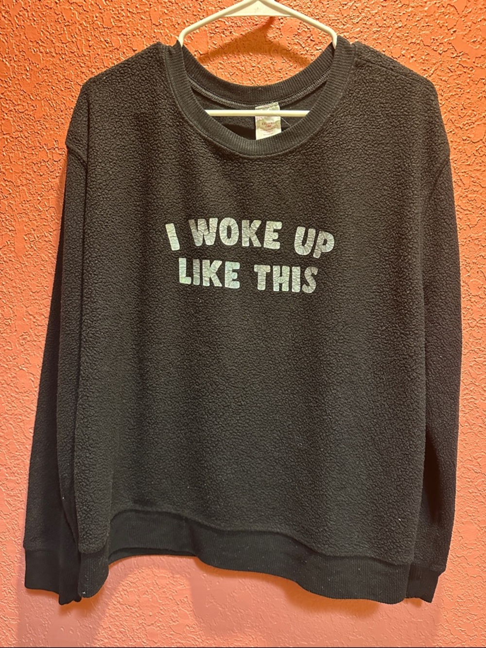 Black 'I Woke Up Like This' Pullover Sweatshirt